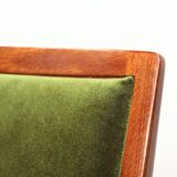 Vintage green mohair armchair eclectic style
