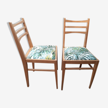 Paire de chaises vintage années 50  palm springs vert