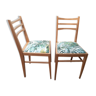 Paire de chaises vintage années 50  palm springs vert