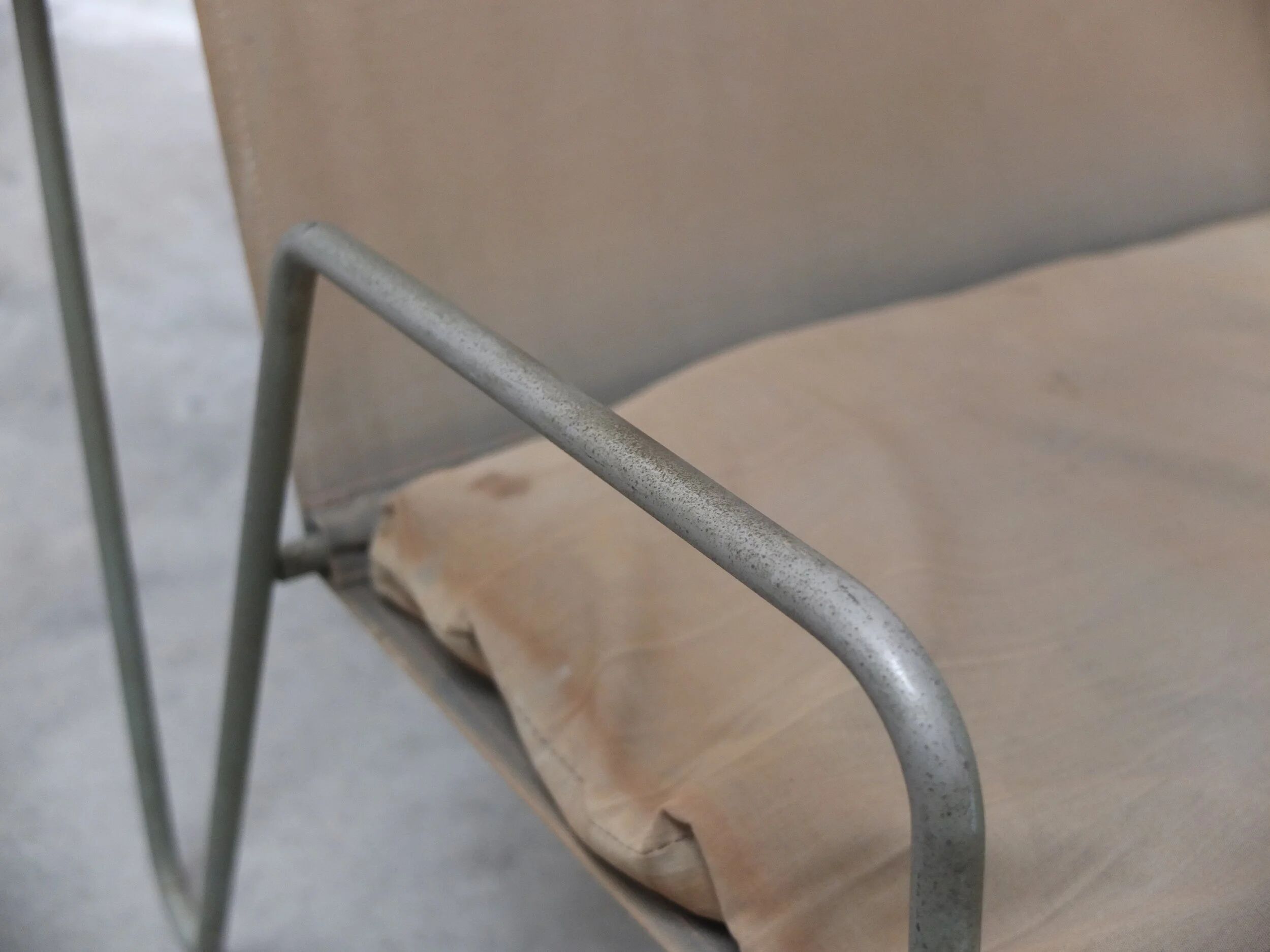 Early 'Bachelor' chair with ottoman by Verner Panton for Fritz Hansen, 1950s