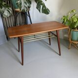 Scandinavian teak barrel-shaped coffee table 1960