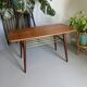 Table basse scandinave teck forme tonneau 1960