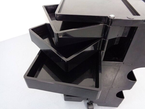 Black Boby Trolley by Joe Colombo for Bieffeplast, Italy, 1960s