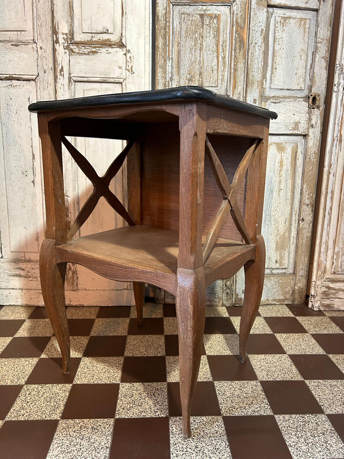 Pair of oak bedside tables