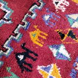 Handmade red Moroccan Berber rug