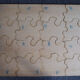 Old wooden Africa map puzzle