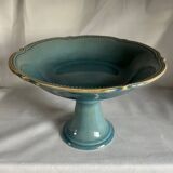 Blue earthenware footed bowl