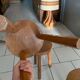 Lot Tabourets Tripode bois vintage