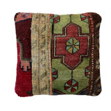 Vintage Turkish Patchwork Rug Cushion Cover 40x40 cm