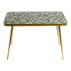 Beautiful Mid Century Modern brass side table with mosaic surface by Münche