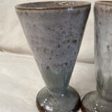 Ensemble de 4 tasses en grès gris