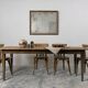 Old farmhouse table with tapered legs, late 19th to early 20th century.