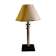 Table lamp base in leather and brass - 50s design
