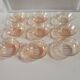 Lot de 9 ramequins bol vintage verre ambré avec anses