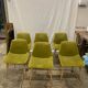 6 chaises scandinaves en velours vert, circa 1960