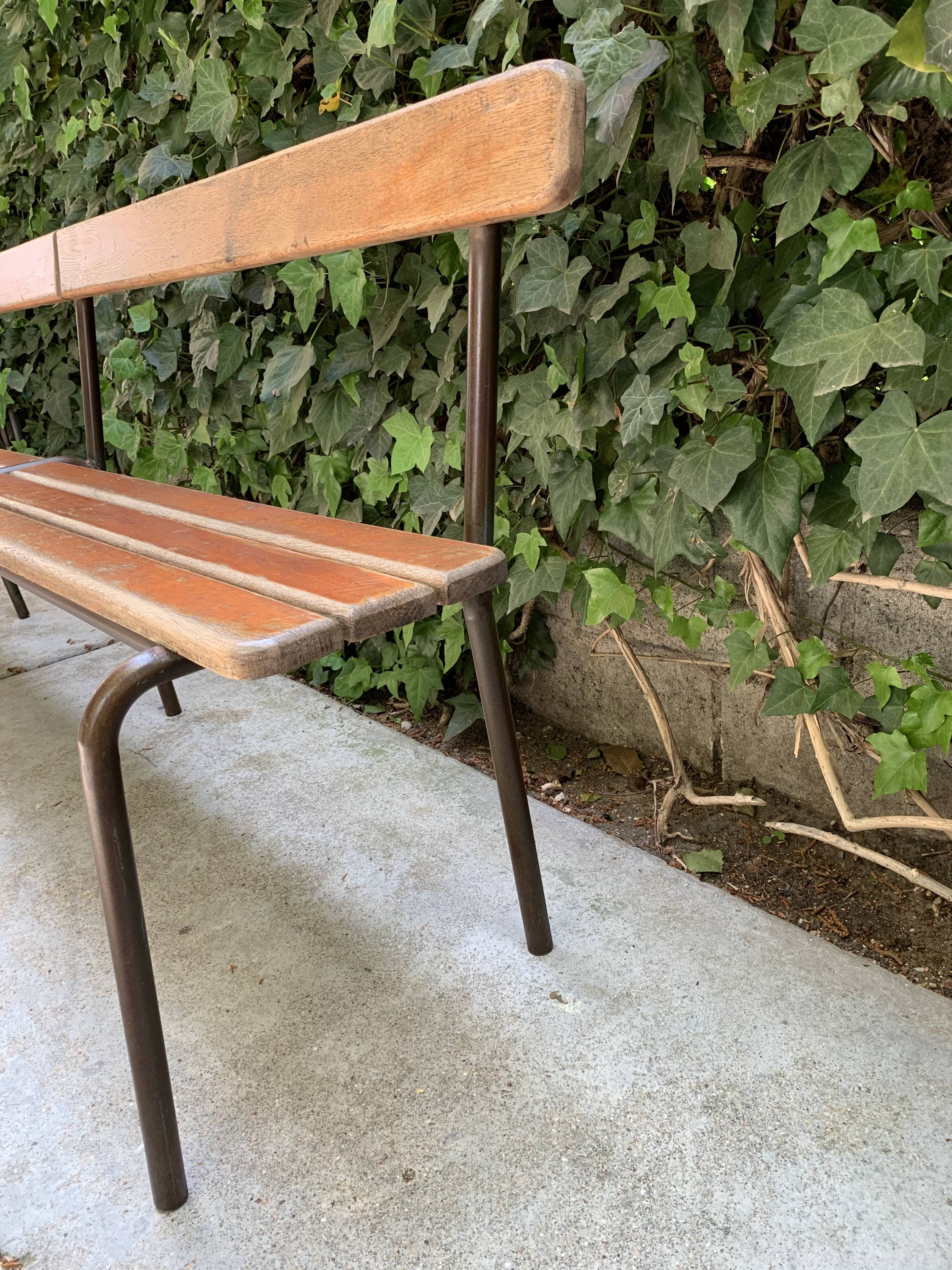 Vintage school bench