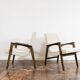 Paire de Fauteuils Mid-Century en Boucle Beige 1964