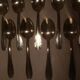 12 silver-plated metal teaspoons from the "Art Deco" period.
