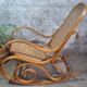 Rocking-chair style Thonet hêtre courbé & cannage – années 60