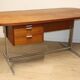 Vintage desk by George Nelson in wood and aluminum, 1960s
