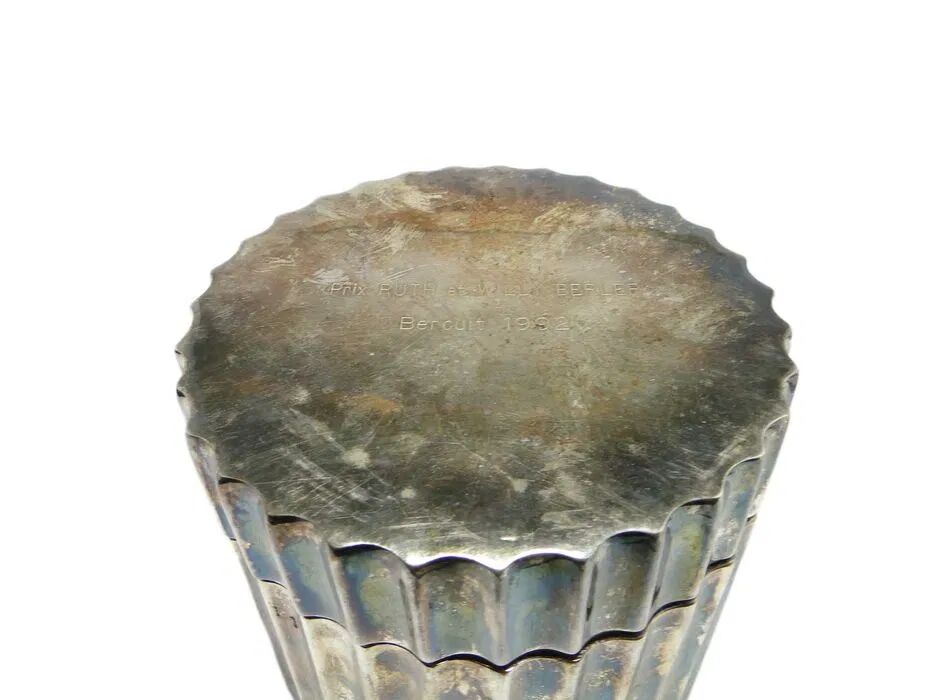 ABV Art Deco Bonbonniere, Silver-Plated Brass, United Kingdom, 1950s