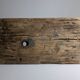 Tabouret ancien en bois, style wabi-sabi, artisanat traditionnel