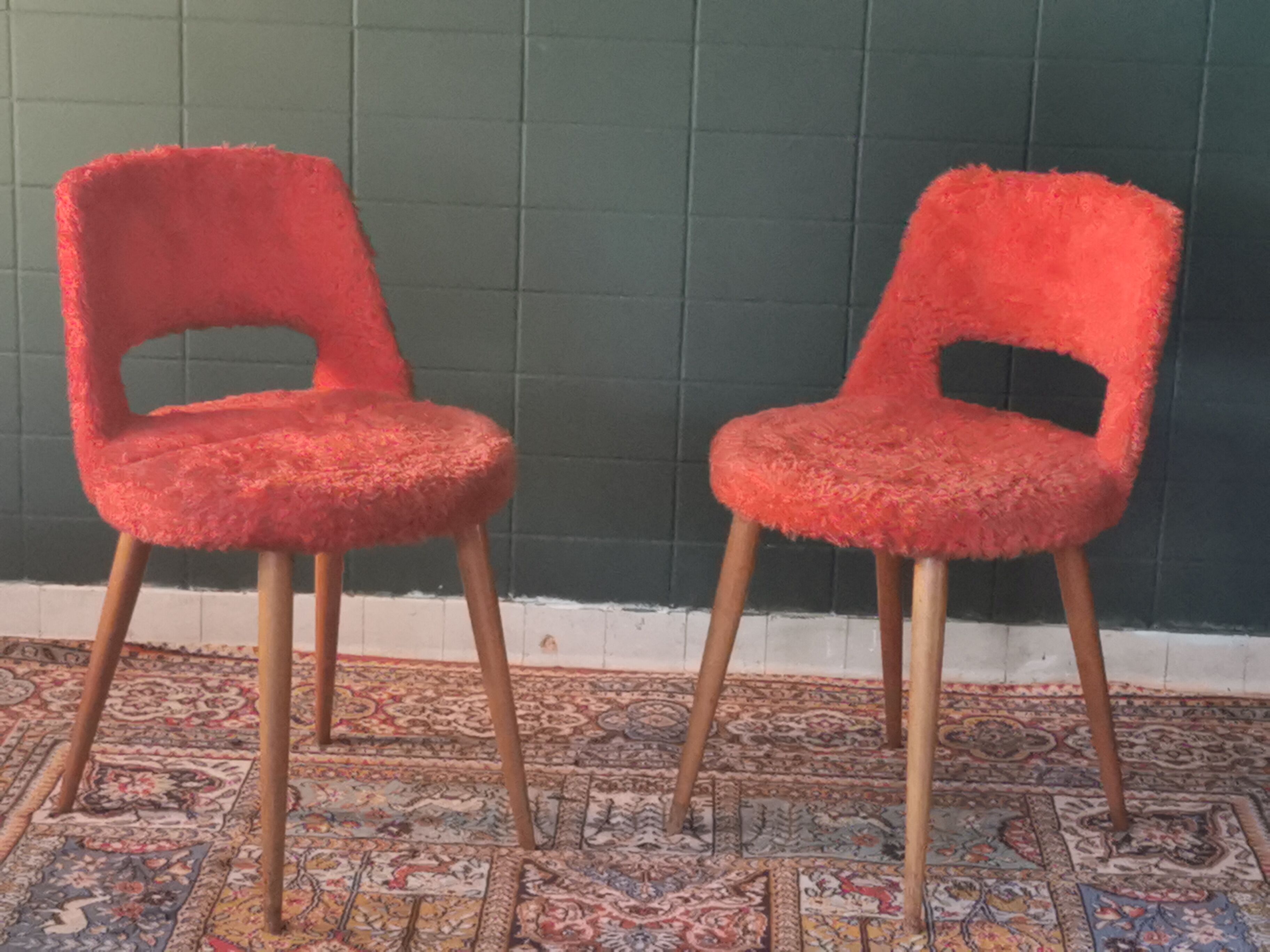 Pair of vintage moumoute chairs