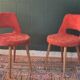 Paire de chaises moumoute vintage