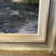 Oil on canvas representing a lake signed lucien wolff alsacian painter