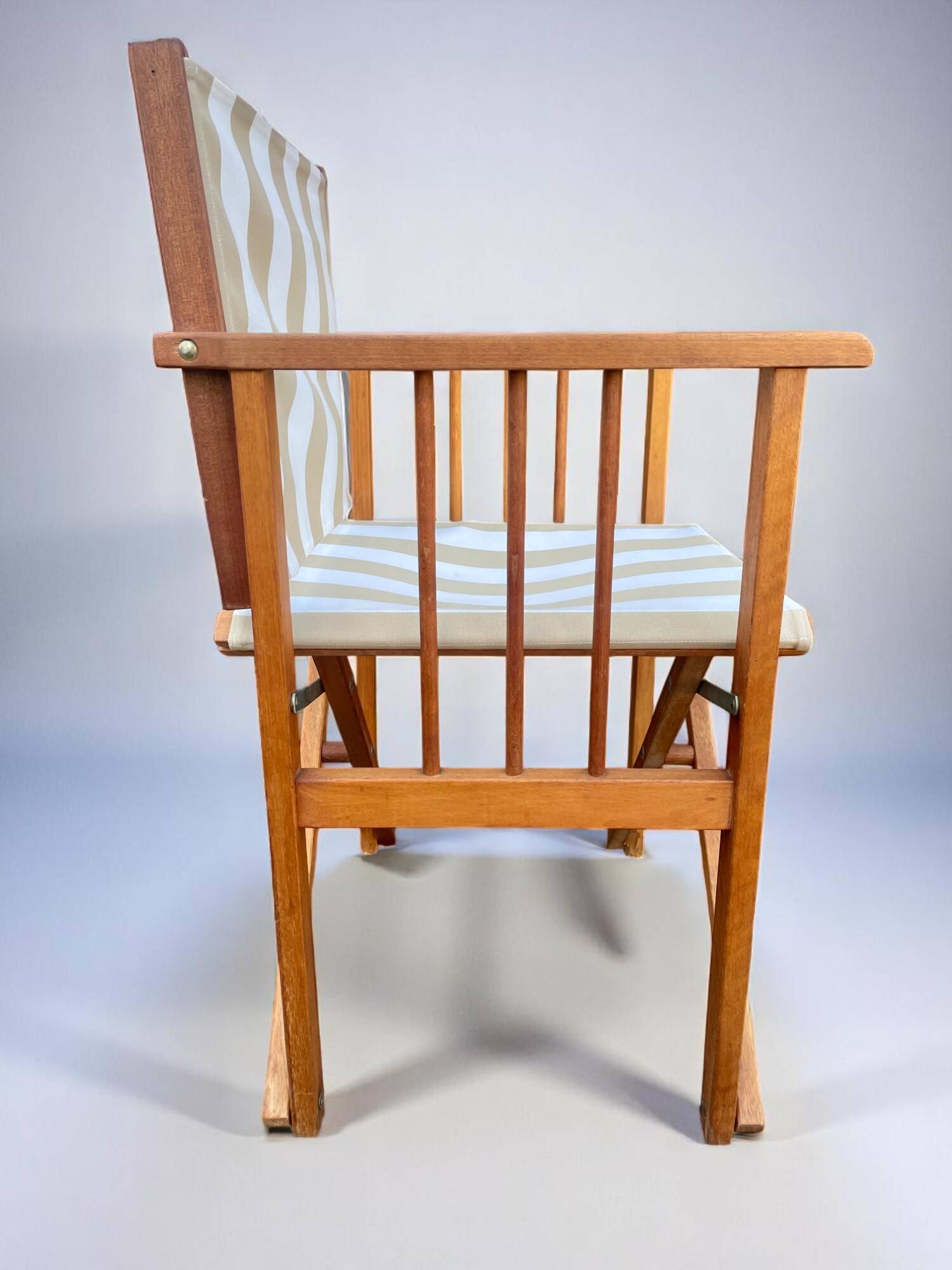 Chaise de réalisateur pliante avec tissu à rayures