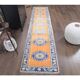 Vintage Turkish Oushak Handmade Wool Cotton Orange Runner 74x325