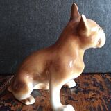 Royal dux - porcelain dog - h 11.5 cm - pink triangle mark