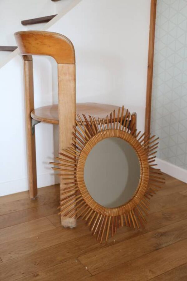 Miroir rotin étoile 550mm