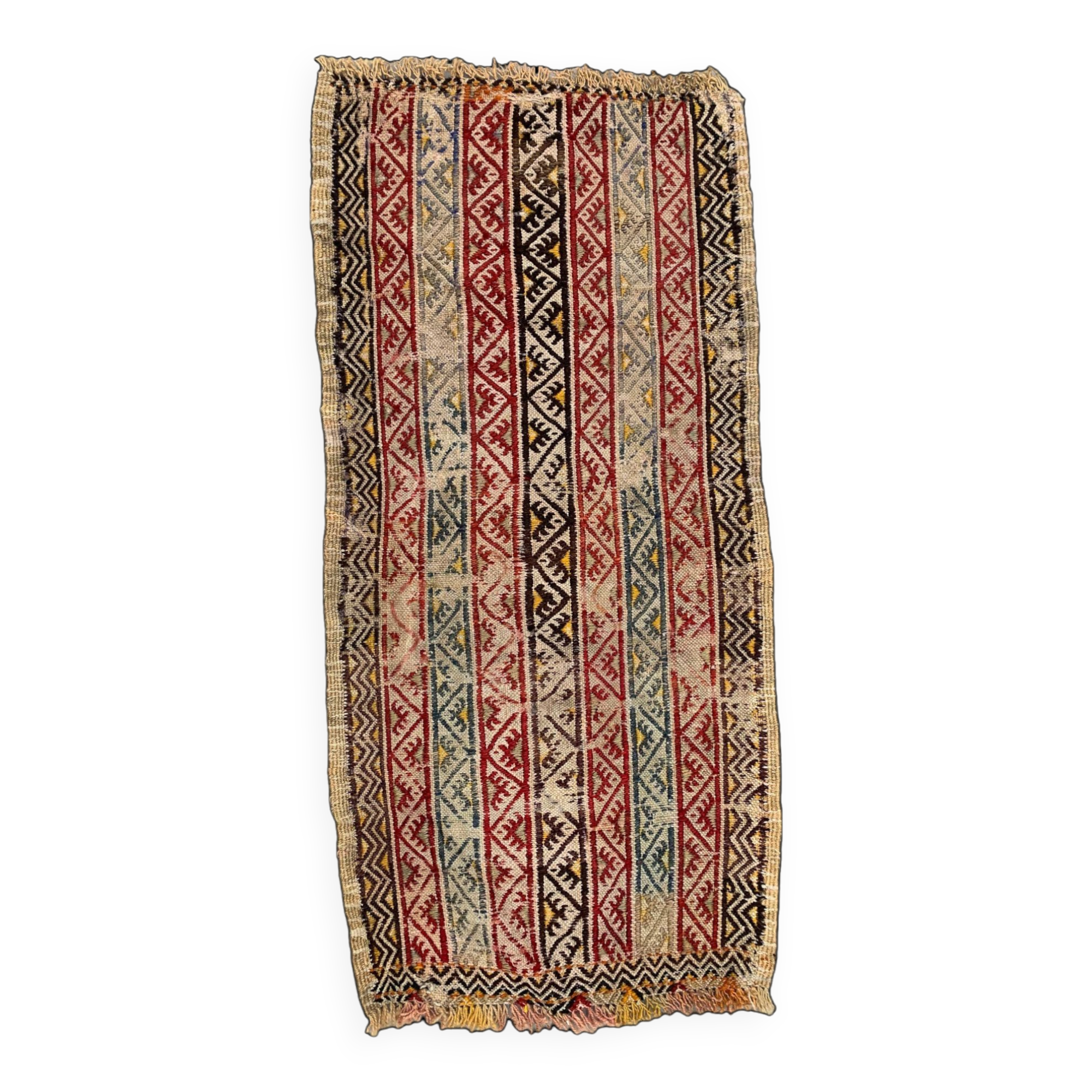 Vintage turc Mini Kilim 103x48 cm laine petit Kelim Runner, shabby Chic
