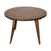 Round oak coffee table 642mm