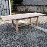 Solid oak farmhouse table with extensions