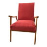 Fauteuil boomerang rouge, 60s