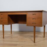 Mid-Century Freestanding Teak Desk, 1960s