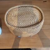 Vintage tea set and basket