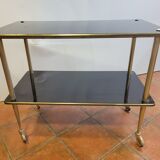 Wheeled service with brass legs