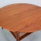 Scandinavian Modern Teak& Rattan Round Coffee Table, 1960's Denmark