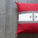 Coussin berbère marocain rouge et blanc