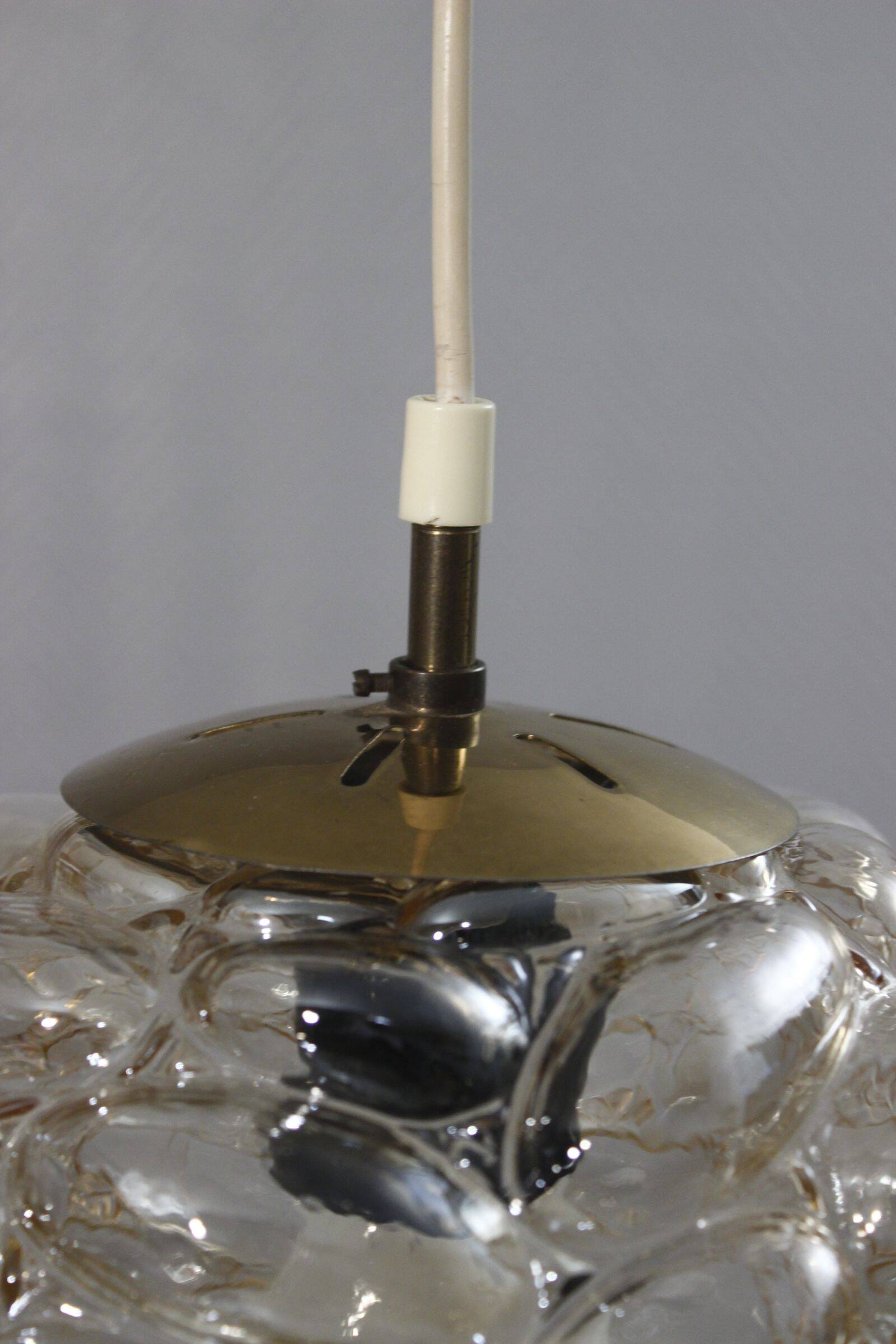 Bubble glass pendant light by Helena Tynell, Limburg design, 1960s.