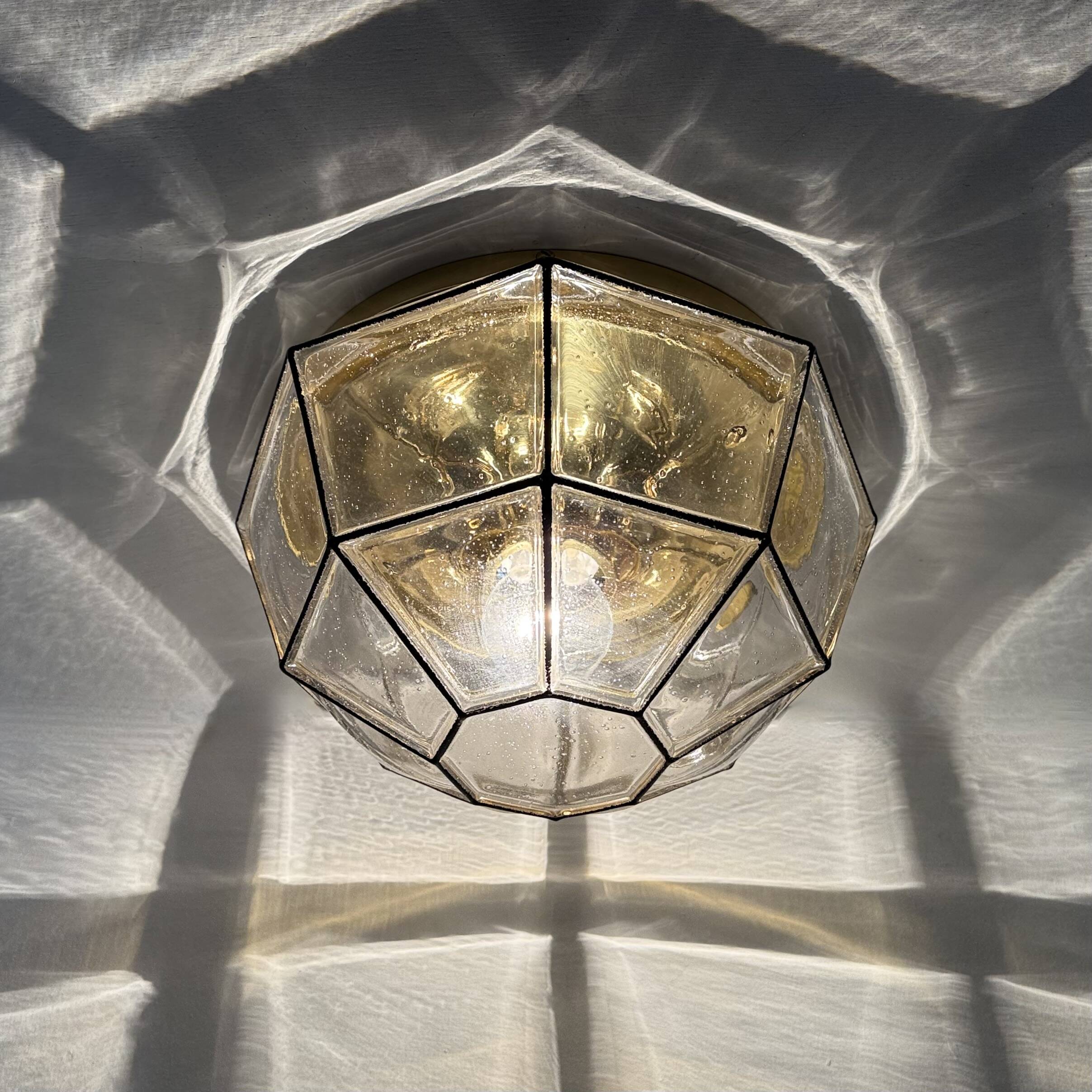 Limburg Glashütte ceiling lamp , 1970s