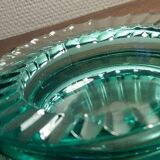 Vintage round ashtray, translucent green