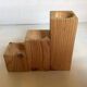 Trio de bougeoirs en bois