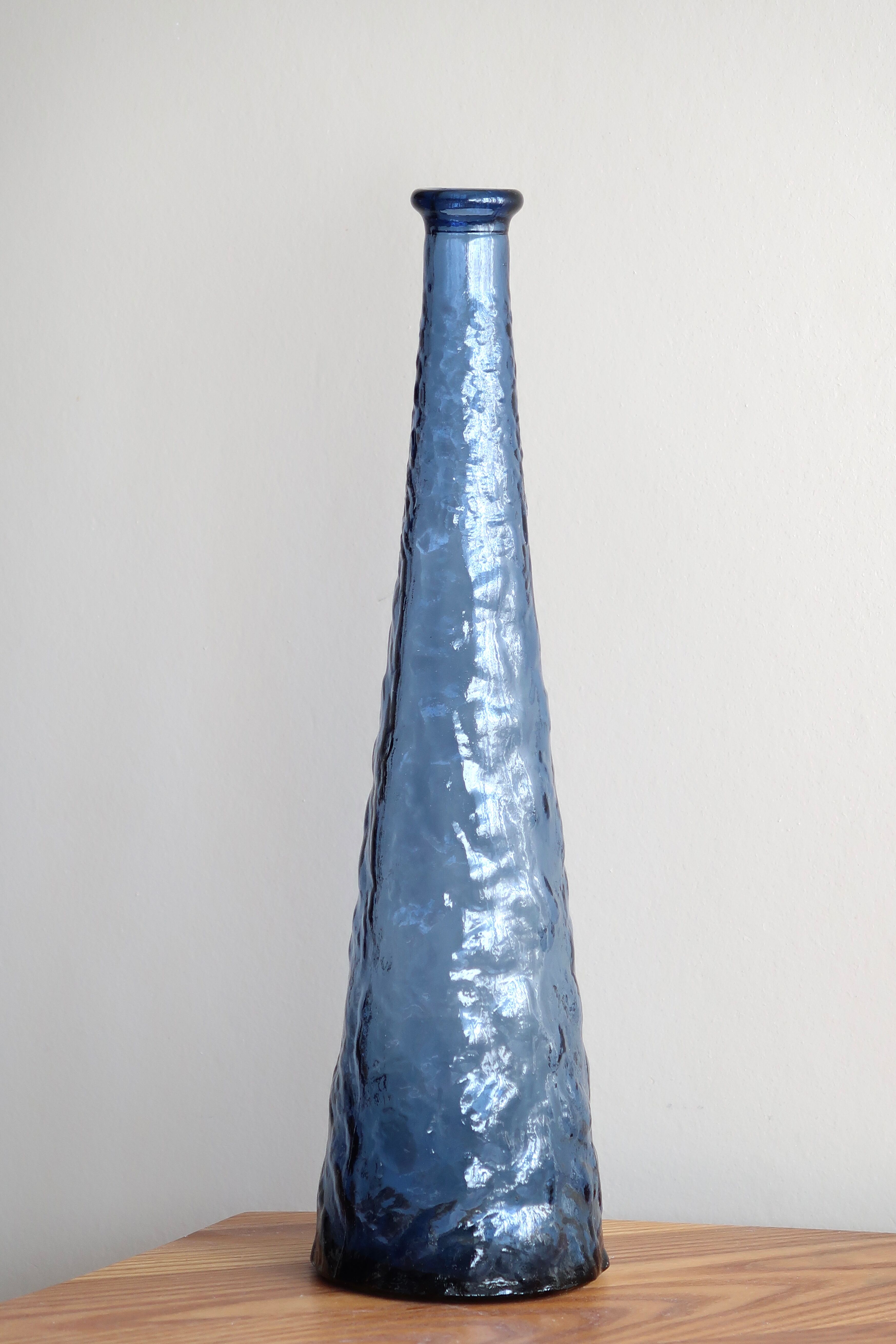 Purple Empoli glass bottle, 60s