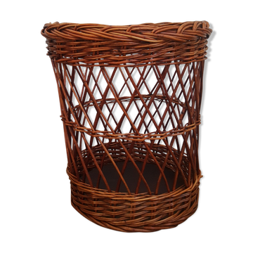 Large basket / laundry basket - vintage wicker toy basket
