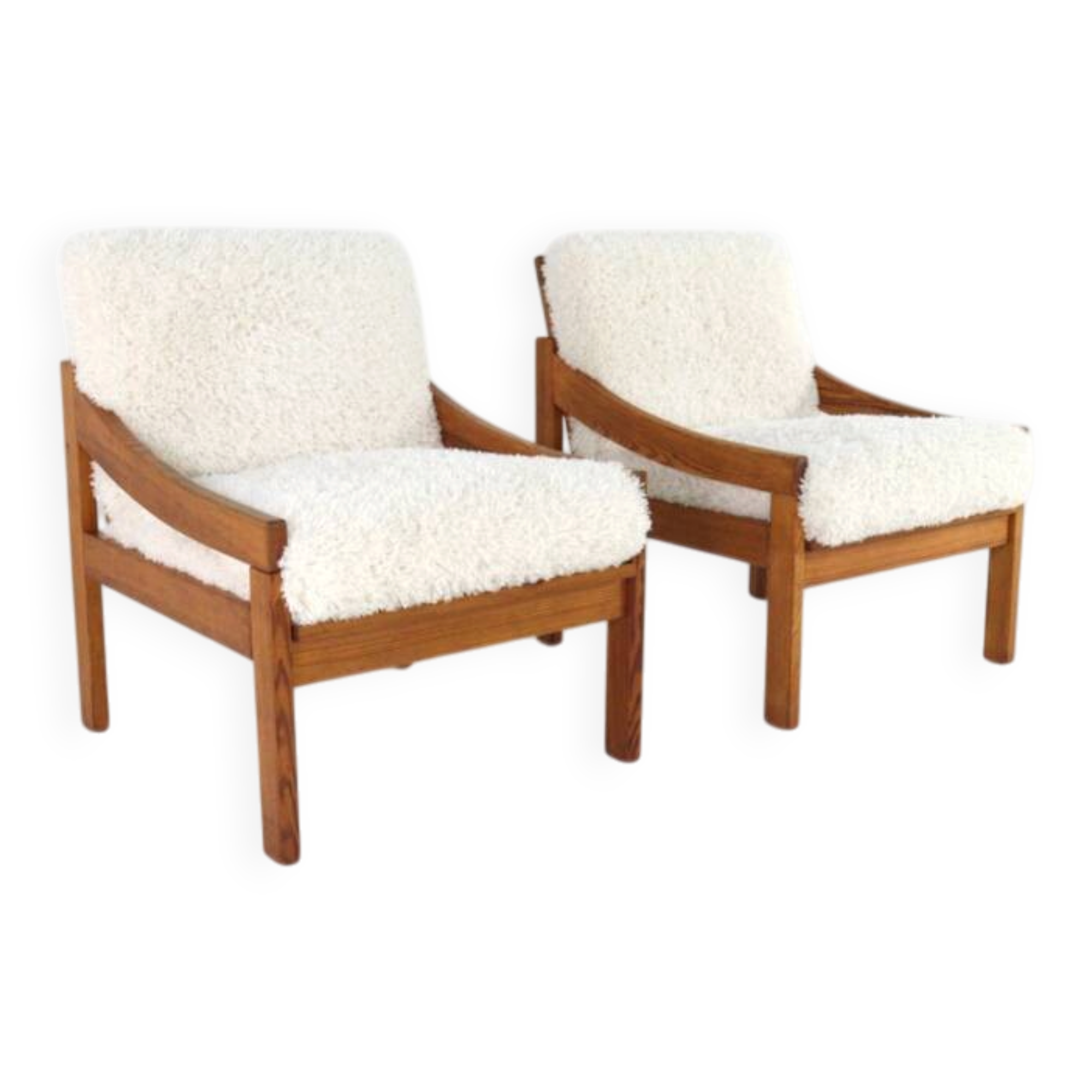 Pine armchair 'Gassel' Cream | one off a kind designer chair custom made