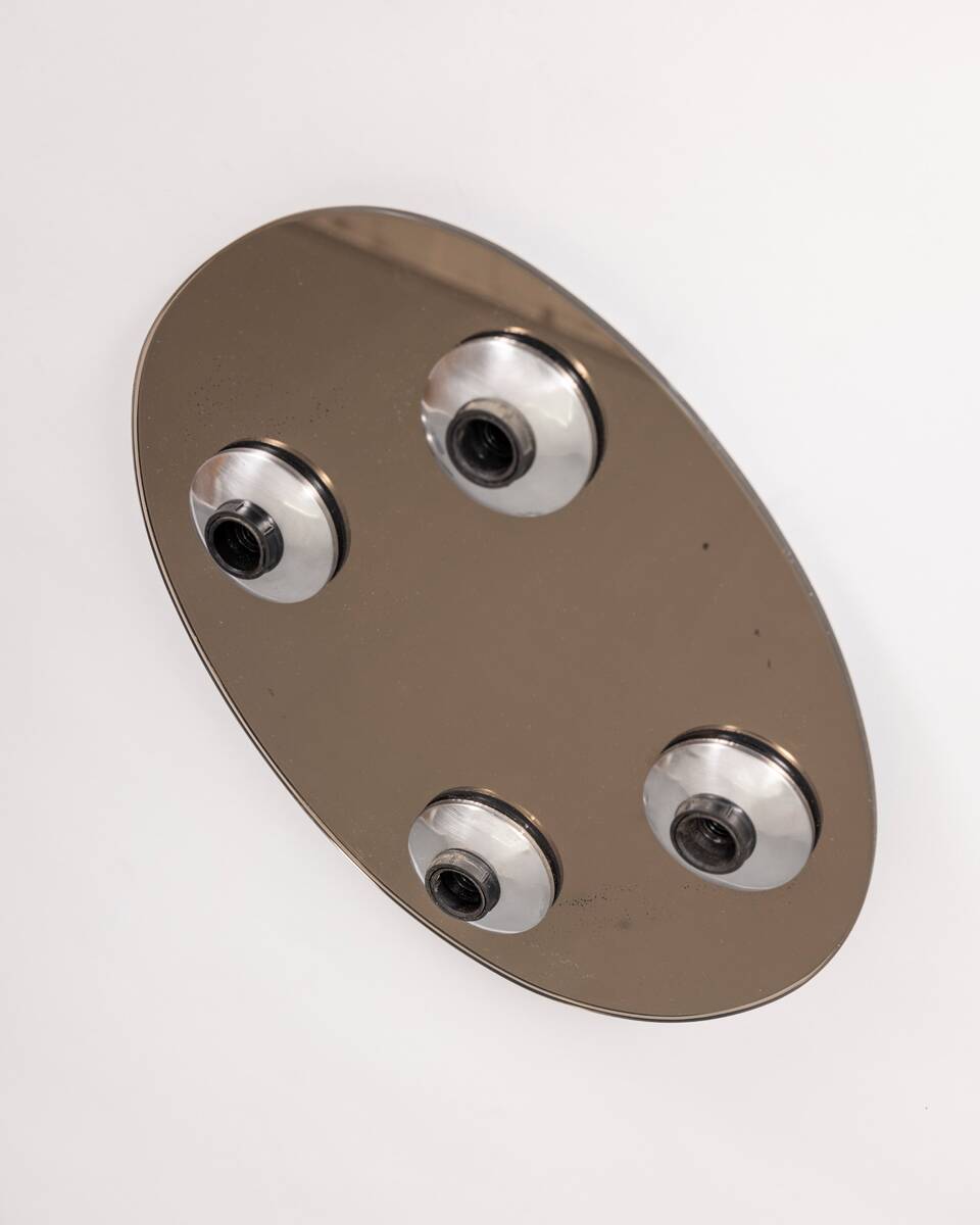 Applique plafonnier vintage années 60 en verre 4 lumieres design italien